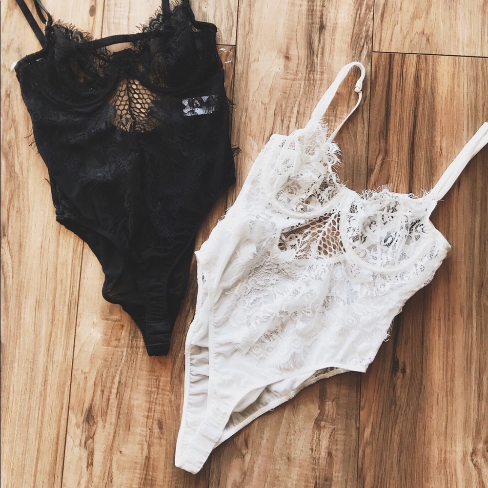 White Lacey bodysuit